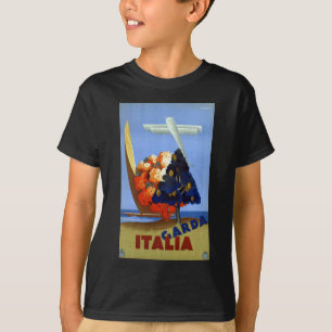 T-shirt Vintage Garda Italie Europe Air Travel