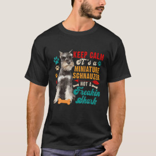 T-shirt Vintage Garder Le Calme Schnauzer Miniature Pas Un