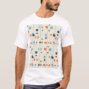 T-shirt Vintage géométrique : motif transparent du milieu