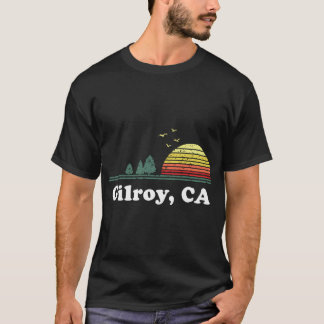 T-shirt Vintage Gilroy California Accueil Souvenir Imprime