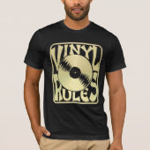 T-shirt Vintage Gold Record Vinyl Règles Hommes (Devant)