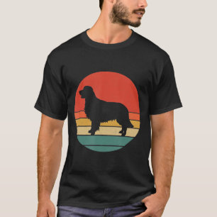T-shirt Vintage - Golden Retriever Dog Silhouette Retro 60