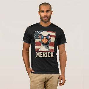 T-shirt Vintage Goose Merica 4 juillet patriotique