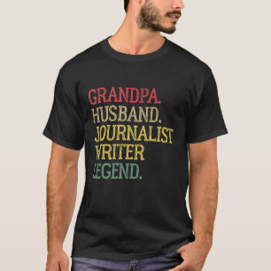 T-shirt Vintage grand-père mari journaliste de la légende