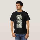 T-shirt Vintage graphique squelette (Devant entier)