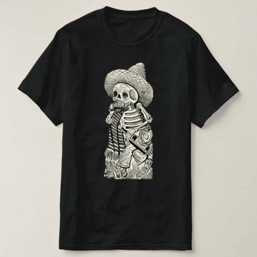 T-shirt Vintage graphique squelette (Design devant)