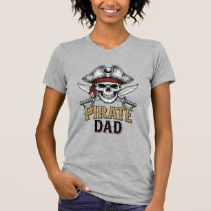 T-shirt vintage gravure crâne épée Papa Pirate_1