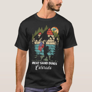 T-shirt Vintage Great Sand Dunes Hiking Trail Retro 80'S