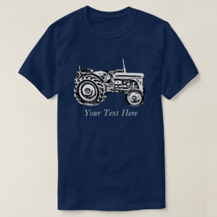 T-shirt Vintage Gris massey fergison tracteur photo T-shir