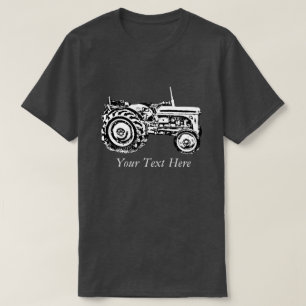 T-shirt Vintage Gris massey fergison tracteur photo T-shir