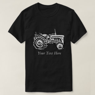 T-shirt Vintage Gris massey fergison tracteur photo T-shir