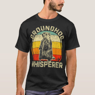 T-shirt Vintage Groundhog Whisperer Silhouette
