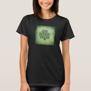 T-shirt Vintage grundge shamrock irlandais tendance