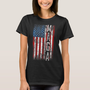 T-shirt Vintage Grunge MAGA American Fun Drapeau Amusant C