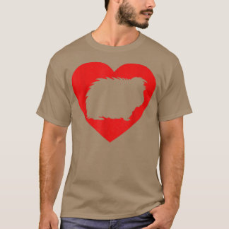 T-shirt Vintage Guinea pig Red Heart Animal Lover Valentin