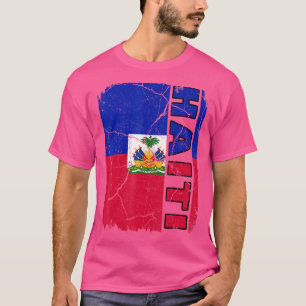 T-shirt Vintage Haitian Flag Haiti Pride Roots Heritage