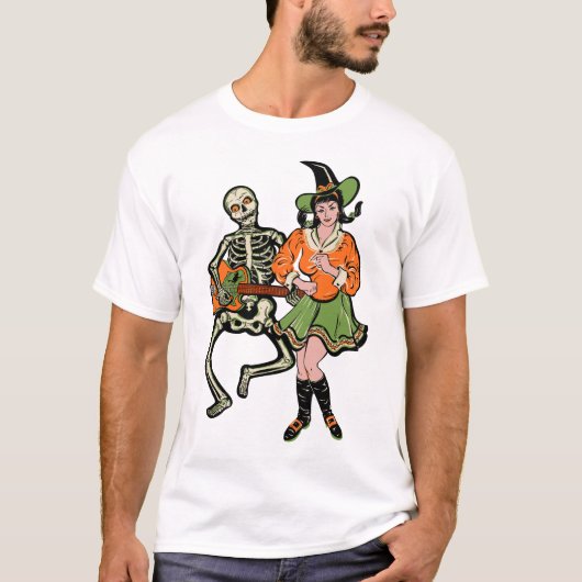 T-shirt Vintage "Halloween danseurs d'un Aller-Aller" (Devant)