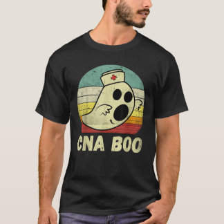 T-shirt Vintage Halloween Fantôme CNA Boo Infirmière Infir