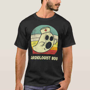 T-shirt Vintage Halloween Ghost Cardiologue Boo Doctor Me