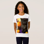 T-Shirt Vintage Halloween Kitten (Devant entier)