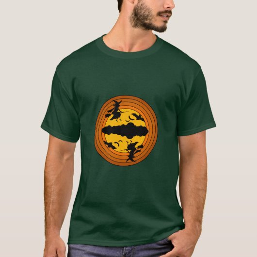 T-shirt Vintage Halloween Witch rétro (Devant)