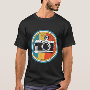T-shirt Vintage Handheld Photo Camera Distressed