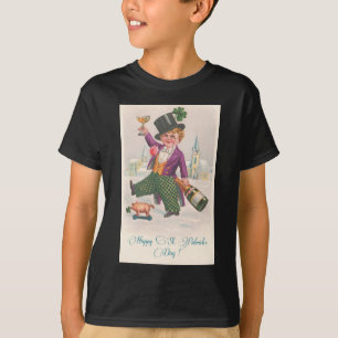 T-shirt Vintage Happy Jour de la Saint Patrick Shamrock Ch
