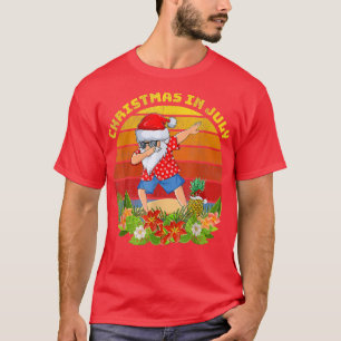 T-shirt Vintage Hawaii Xmas Beach Dabbing Père Noël Christ