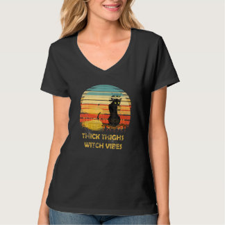 T-shirt Vintage Hick Highs Witch Vibes Witchy Halloween Ca