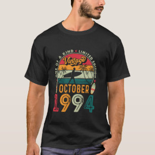 T-shirt Vintage Hommes 30 ans Cadeau Amusant Octobre 1994 