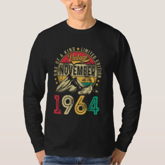 T-shirt Vintage Hommes 60 ans Cadeau Amusant Novembre 1964