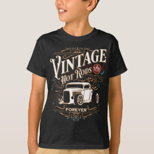 T-shirt Vintage Hot Rods USA Forever Classic Car Nostalgie