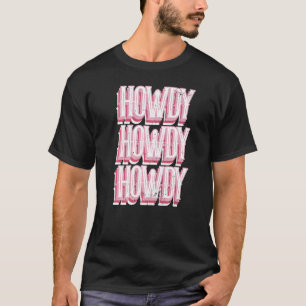 T-shirt Vintage Howdy Rodeo Cowgirl Western Style Pays