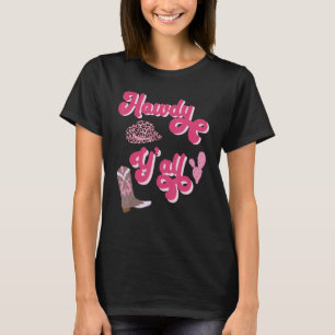 T-shirt Vintage Howdy Y'All Rodeo Western Pays Sud