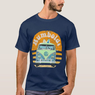 T-shirt Vintage Humboldt CA Hippie Van Beach Surfer