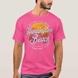 T-shirt Vintage Huntington Beach Badge Surfing Life OC Cal