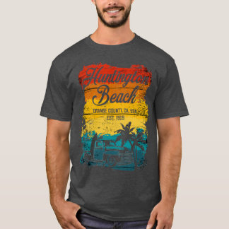 T-shirt Vintage Huntington Beach Surf Life Orange Count