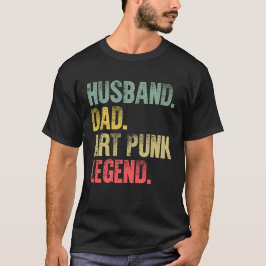 T-shirt Vintage   Husband Dad Punk Legend Retro (Devant)