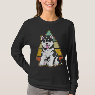 T-shirt Vintage Husky Chien Retro Husky Lover Hommes femme