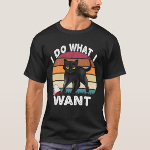 T-shirt Vintage I Do What I Want Cute Cat