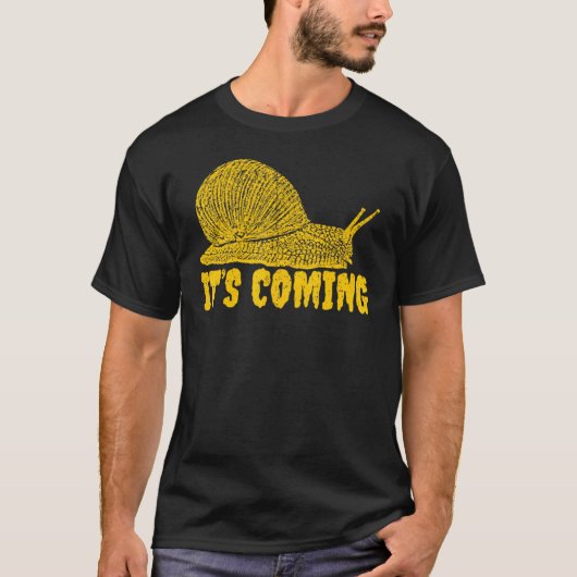 T-shirt Vintage Il arrive SNAIL (Devant)