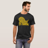 T-shirt Vintage Il arrive SNAIL (Devant entier)