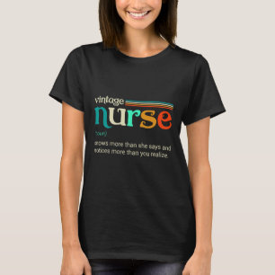 T-shirt Vintage Infirmière Noun Définition En Sait Plus Qu