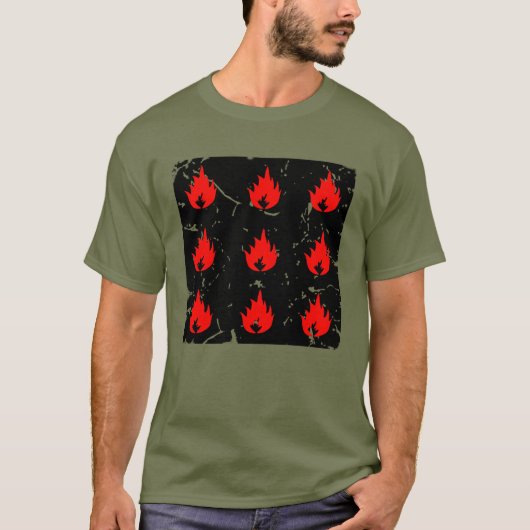 T-shirt Vintage inflammable (Devant)