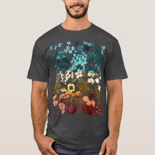 T-shirt Vintage Inspiré Fleur Botanique Graphique Plante A