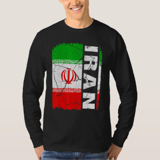 T-shirt Vintage Iranian Flag Iran Pride Roots Heritage