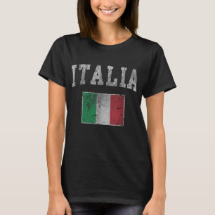 T-shirt Vintage Italia Drapeau Italien Italie Hommes Femme