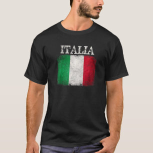 T-shirt Vintage Italia Drapeau Italien Italie Hommes Femme