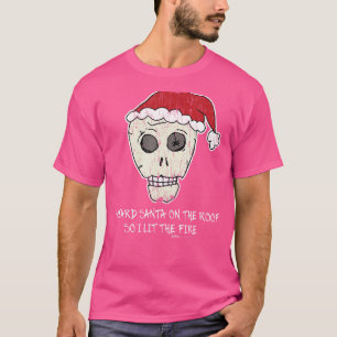 T-shirt Vintage J'Ai Entendu Père Noël Sur Le Toit Scull a