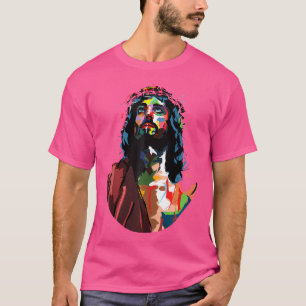 T-shirt Vintage J'Ai Le Roi Jésus Christ Image du visage d
